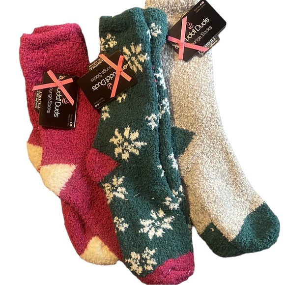 Cuddl Duds Accessories - Cuddl Duds Set of 3 Cozy Crew Socks